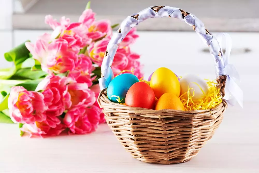 Koszyk wielkanocny - Cudowny Świat Wikliny