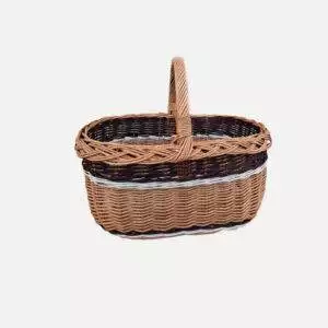 Kosz zakupowy z wikliny 44 cm x 34 cm x 23 cm