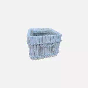 Donica kwadratowa z wikliny 25 x 25 x 20 cm