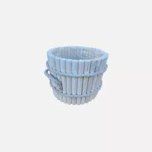 Donica okrągła z wikliny 25 x 25 x 20 cm