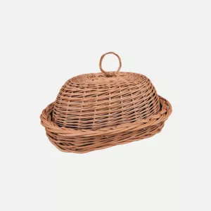 Pojemnik na pieczywo z pokrywką z wikliny
