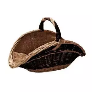 Kosz kominkowy z obszyciem jutowym - duży: dł.70×szer.50×wys.33cm