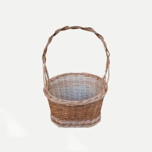 Kosz na kwiaty z wikliny 30 cm × 26 cm × 21 cm