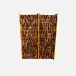 Płot z wikliny, rama zaplatana 100 cm wysokości 60 cm szerokości